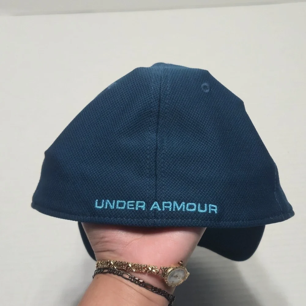Under Armour Men's Blue Blitzing 3.0 Fitted Stretch Baseball Cap‎ Hat M/L